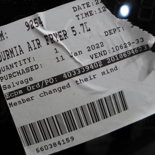 3283 - Gourmia air fryer ( 249-920 ) * This lot is subject to vat