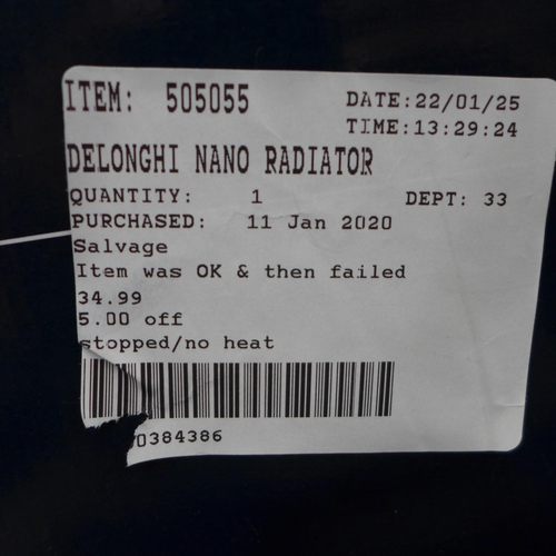 3296 - Delonghi Nano Radiator    (249-826)  * This lot is subject to vat
