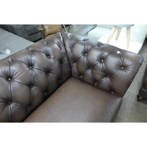 1378 - New Allington 3 Seater Brown Leather Sofa, RRP £1666.66 + vat (4097-34)  * This lot is subject to va... 