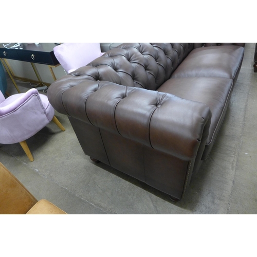 1378 - New Allington 3 Seater Brown Leather Sofa, RRP £1666.66 + vat (4097-34)  * This lot is subject to va... 