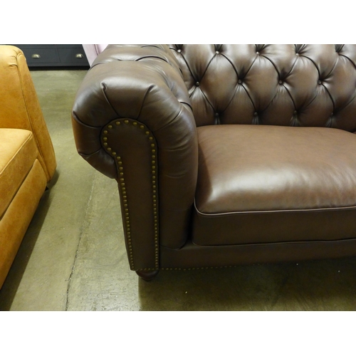 1378 - New Allington 3 Seater Brown Leather Sofa, RRP £1666.66 + vat (4097-34)  * This lot is subject to va... 