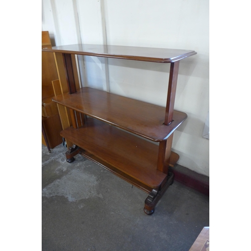 185 - A Victorian mahogany three tier dumb waiter