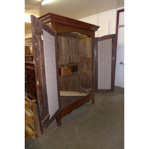 216 - An 18th Century French provincial fruitwood armoire