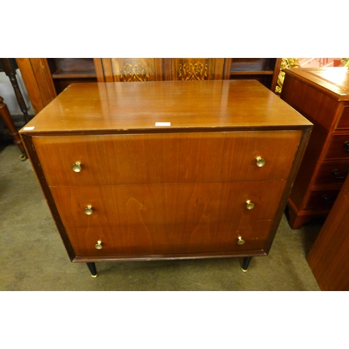 113 - A teak chest of drawers