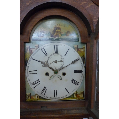 136 - A George III oak 8-day longcase clock