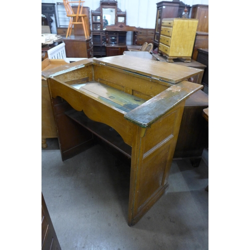 203 - A Victorian painted and stained pine clerk's desk