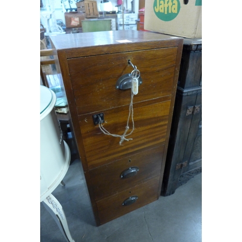 249 - A mahogany filing cabinet