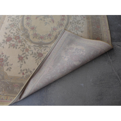 264 - A large beige ground rug, 298 x 200cms