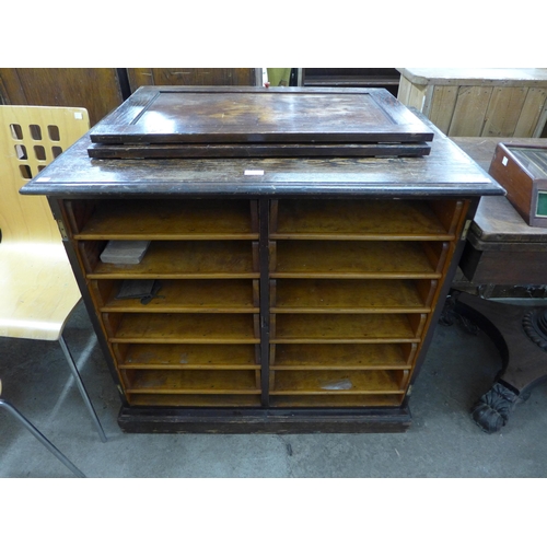 265 - A Victorian fitted pitch pine two door cabinet