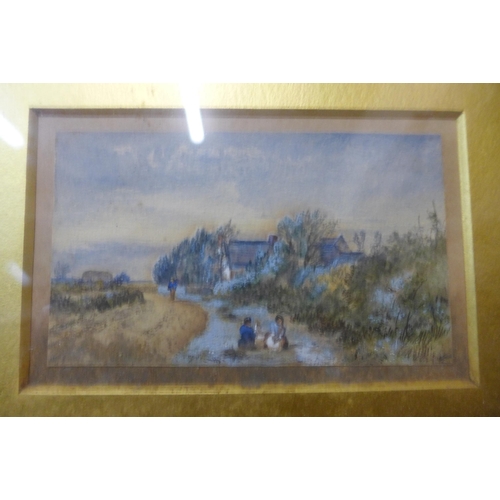 355 - Edward Hargitt (Scottish 1835-1895), two landscapes, watercolour, 7 x 12cms and 6 x 10cms, framed