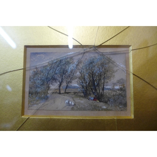 355 - Edward Hargitt (Scottish 1835-1895), two landscapes, watercolour, 7 x 12cms and 6 x 10cms, framed