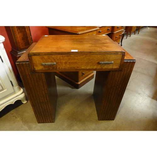 36 - A small Art Deco oak desk