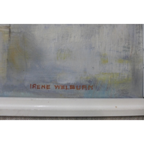 363 - Irene Welburn, Segouia, oil on board, 42 x 90cms, framed