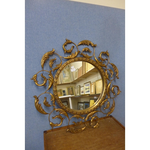 382 - A French style gilt metal framed mirror