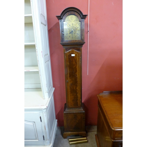 39 - An inlaid mahogany dwarf longcase clock