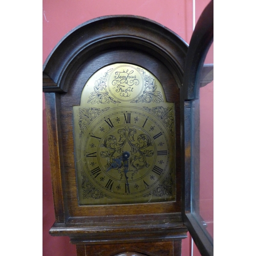 39 - An inlaid mahogany dwarf longcase clock