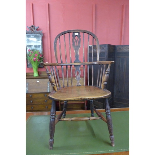 4 - A 19th Century elm and beech Windsor chair