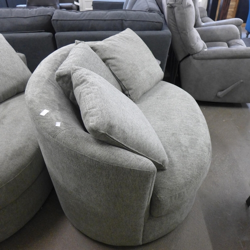 1454 - Fabric Swivel Chair in light Grey Fabric , RRP £441.66 + vat (4097-27)  * This lot is subject to vat