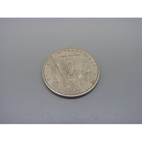 1024 - An 1890 US silver dollar, San Francisco mint