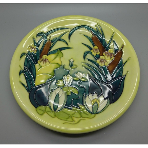 604 - A Moorcroft Lamia plate, designed by Rachel Bishop