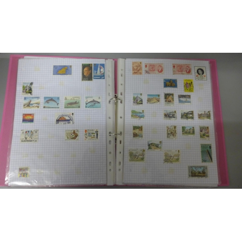 723 - An album of stamps, Channel Islands and Manx stamps, NM & VFU, containing Guernsey, Alderney, Isle o... 