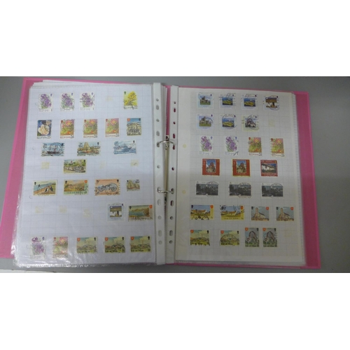 723 - An album of stamps, Channel Islands and Manx stamps, NM & VFU, containing Guernsey, Alderney, Isle o... 