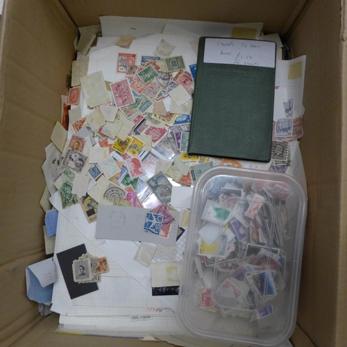 770 - Stamps; a box of stamps, covers, etc., loose and in albums