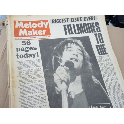 845 - A collection of Melody Maker magazines, 1967 to 1971, thirty in total