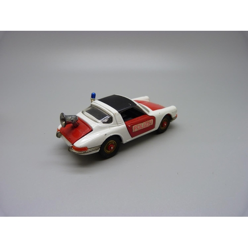 882 - A Corgi Toys 509 Whizz Wheels Porsche Targa 911S, 'Polizei', with red wheels, boxed