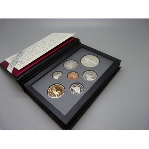 888 - A Royal Canadian Mint commemorative coin set, 1991, one dollar coin 50% silver