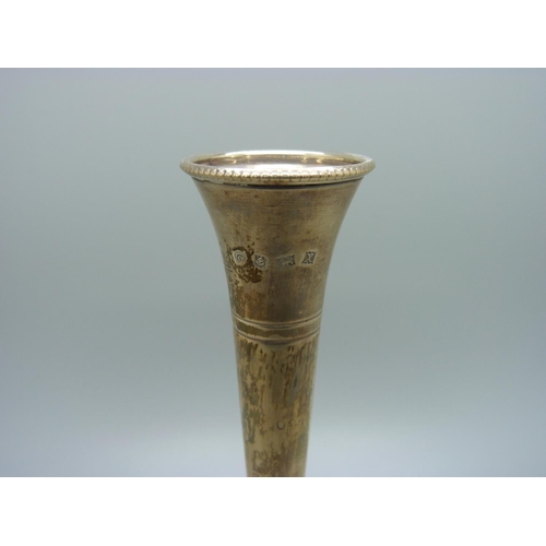 906 - A silver vase, 167mm