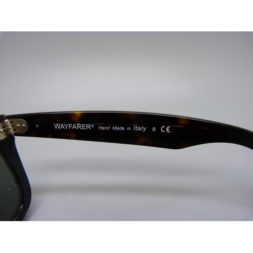 928 - A pair of Ray-Ban Wayfarer sunglasses, style no. RB2140, with case