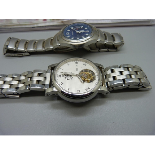 949 - Four wristwatches, two Swatch, Seiko and BHI