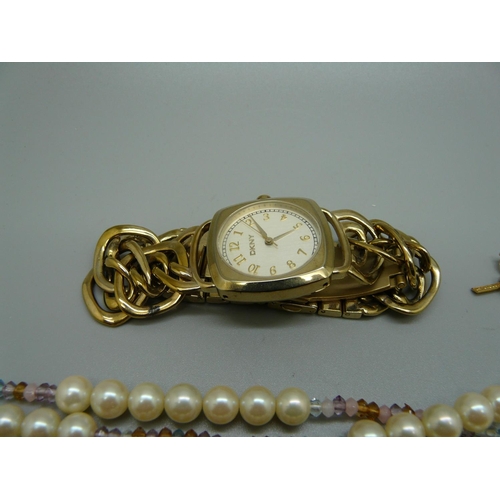 991 - Designer jewellery including Corocraft, Pilgrim, Monay, a DKNY watch, etc.