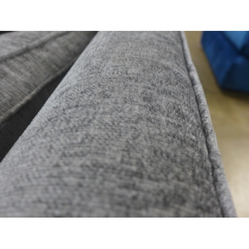 1503 - An ash grey upholstered studded corner sofa