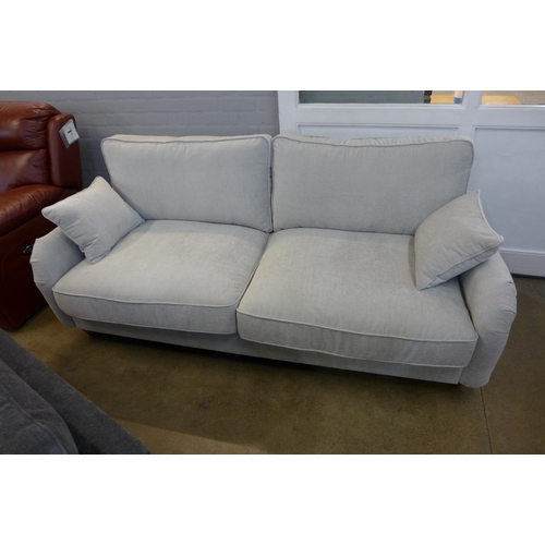 1350 - A Soho light grey fabric three seater sofa