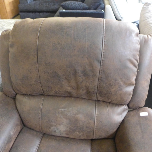 1578 - Power Fabric Recliner With Heat & Massage  (4092-11) , Original Rrp £374.91 * This Lot Is Subject To... 