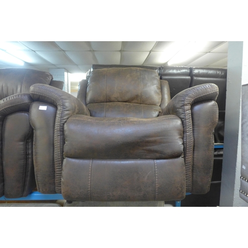 1576 - Power Fabric Recliner With Heat and Massage, original RRP £374.91 + VAT (4086-3) * This lot is subje... 