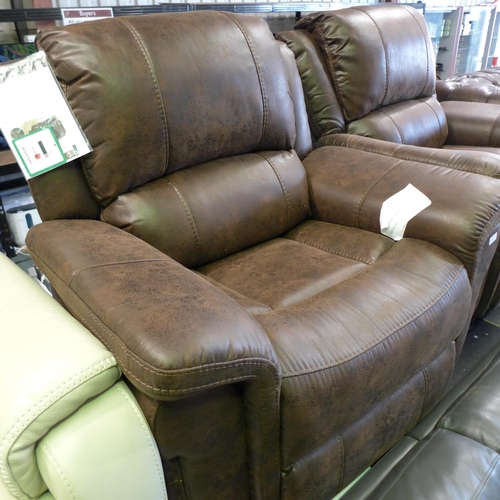 1701 - Power Fabric Recliner  With Heat & Massage    ,  Original RRP £374.91 + vat  (4096-10)  * This lot i... 