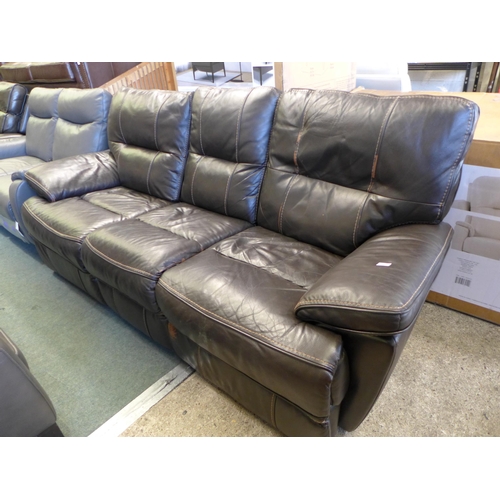 1668 - Tomlin 3 Seater Sofa  Power Recliner / Leather  ,  Original RRP £708.33 + vat  (4096-4)  * This lot ... 