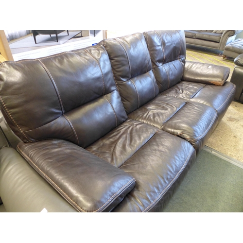 1668 - Tomlin 3 Seater Sofa  Power Recliner / Leather  ,  Original RRP £708.33 + vat  (4096-4)  * This lot ... 