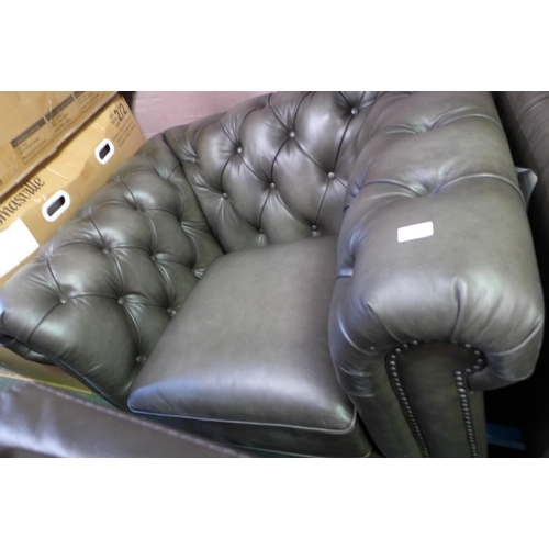 1689 - New Allington Chair Grey Leather Armchair,   OriginalRRP £833.33 + vat  (4096-27)  * This lot is sub... 