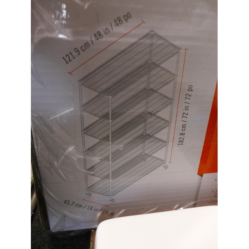 3014 - Trinity 6 Tier Metal  Shelving Unit (247-319)  * This lot is subject to vat