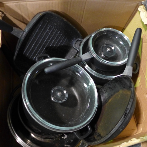 3020 - Berghoff Eurocast Family Cookware Set Inc Wok, Pancake pan and Sauce pot, Original RRP £234.99 + Vat... 