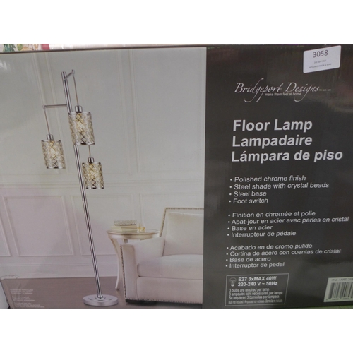 3058 - Gisele 3 Arm Standard Lamp   (247-9)  * This lot is subject to vat