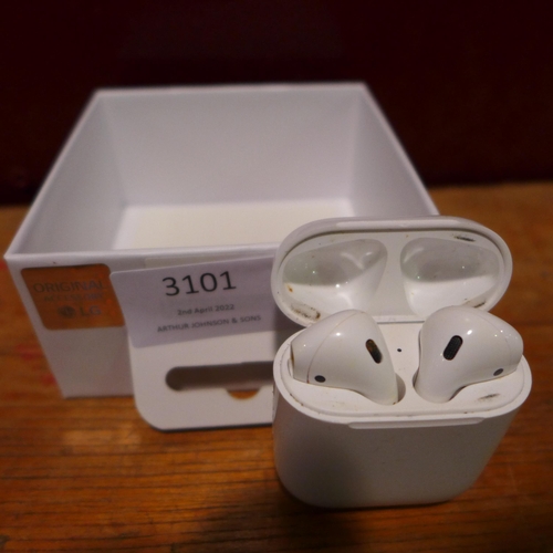 3101 - Airpods 2Nd Gen & Case (MV7N2ZM/A)   (247-146)  * This lot is subject to vat