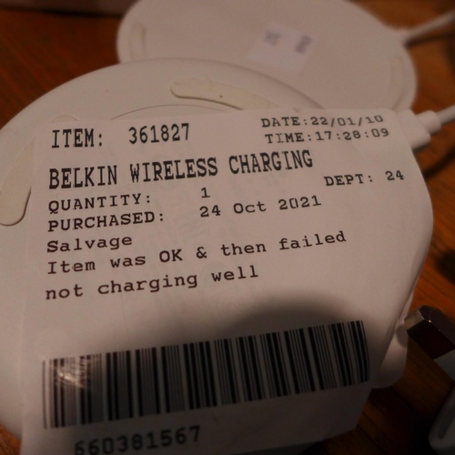 3104 - Two Belkin Wireless Charging Pads 10W (247-107)  * This lot is subject to vat