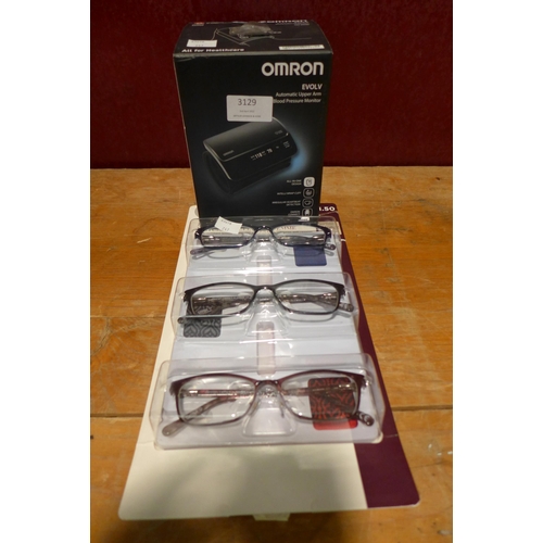 3129 - Omron Evolv Bpm Wireless and FGX Ladies Mix +1.50  Ready Reader   (247-272,284)  * This lot is subje... 