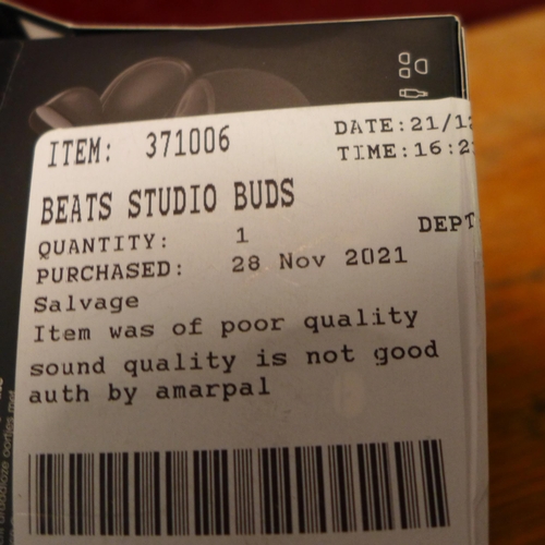 3148 - Beats Studio Black Ear Buds            (247-184)  * This lot is subject to vat