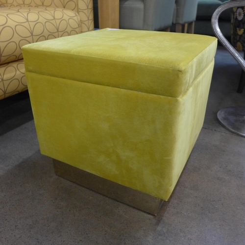 1359 - A mustard square footstool